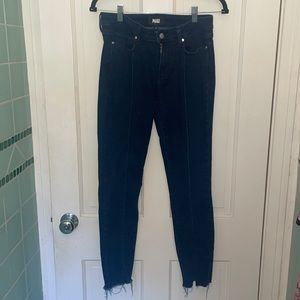 Paige verdugo ankle raw split hem high rise skinny jeans size 27